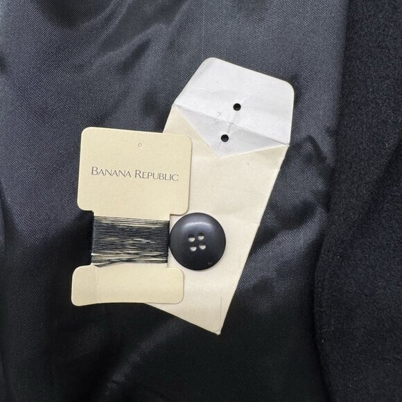 Banana Republic Men Blazer Jacket Sport Coat 44R Black Wool Blend Italy READ - Picture 11 of 12